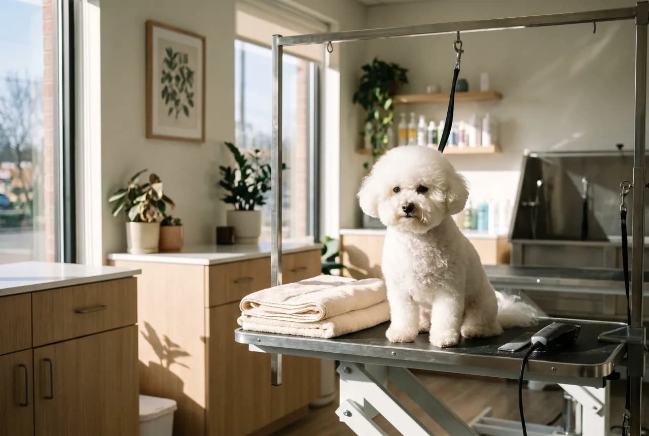 Pet grooming interior
